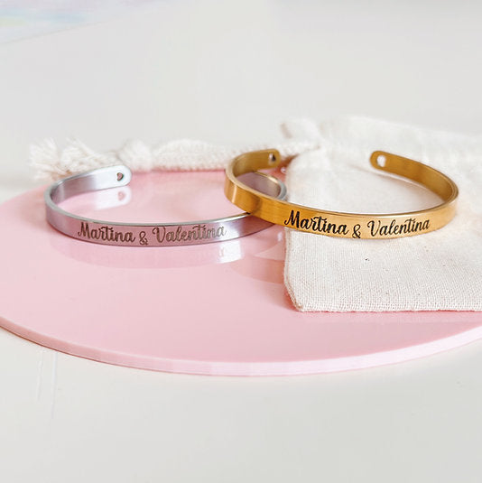 Pulsera Brazalete grabado a láser