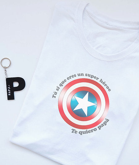 Camiseta "Súper héroe papá"
