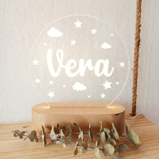 Lampara Circular con base