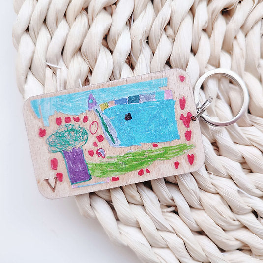 Llavero Dibujo Madera