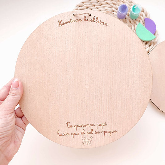 Placa huellas familia