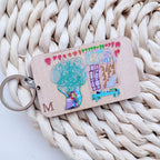 Llavero Dibujo Madera