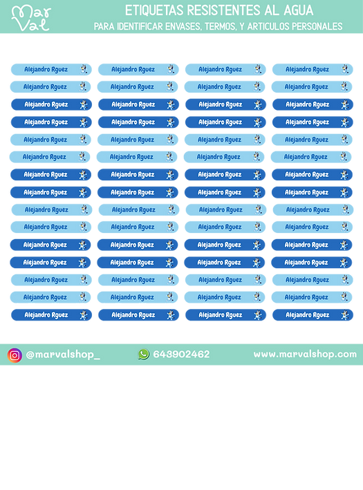 Etiquetas resistentes al agua