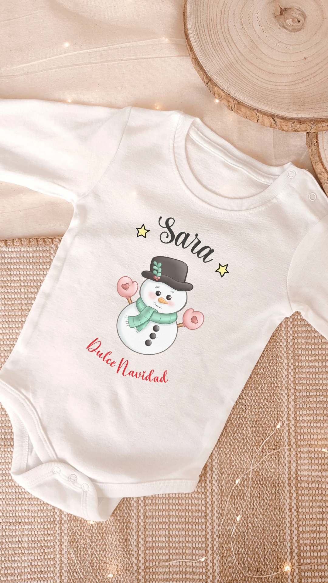 Body primera navidad Muñeco de nieve