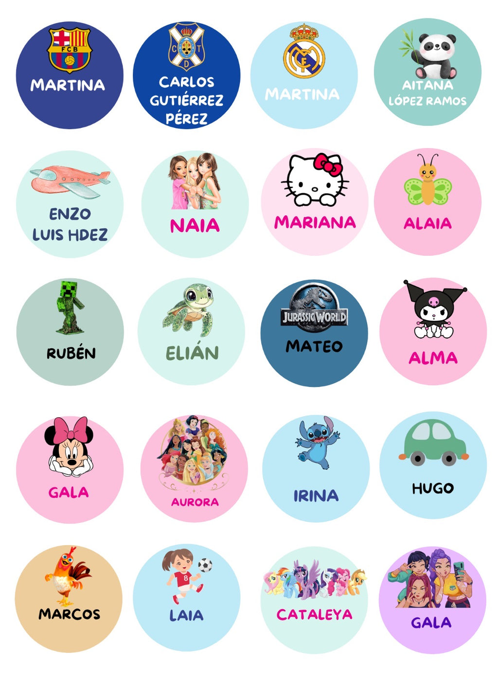 Pack Etiquetas