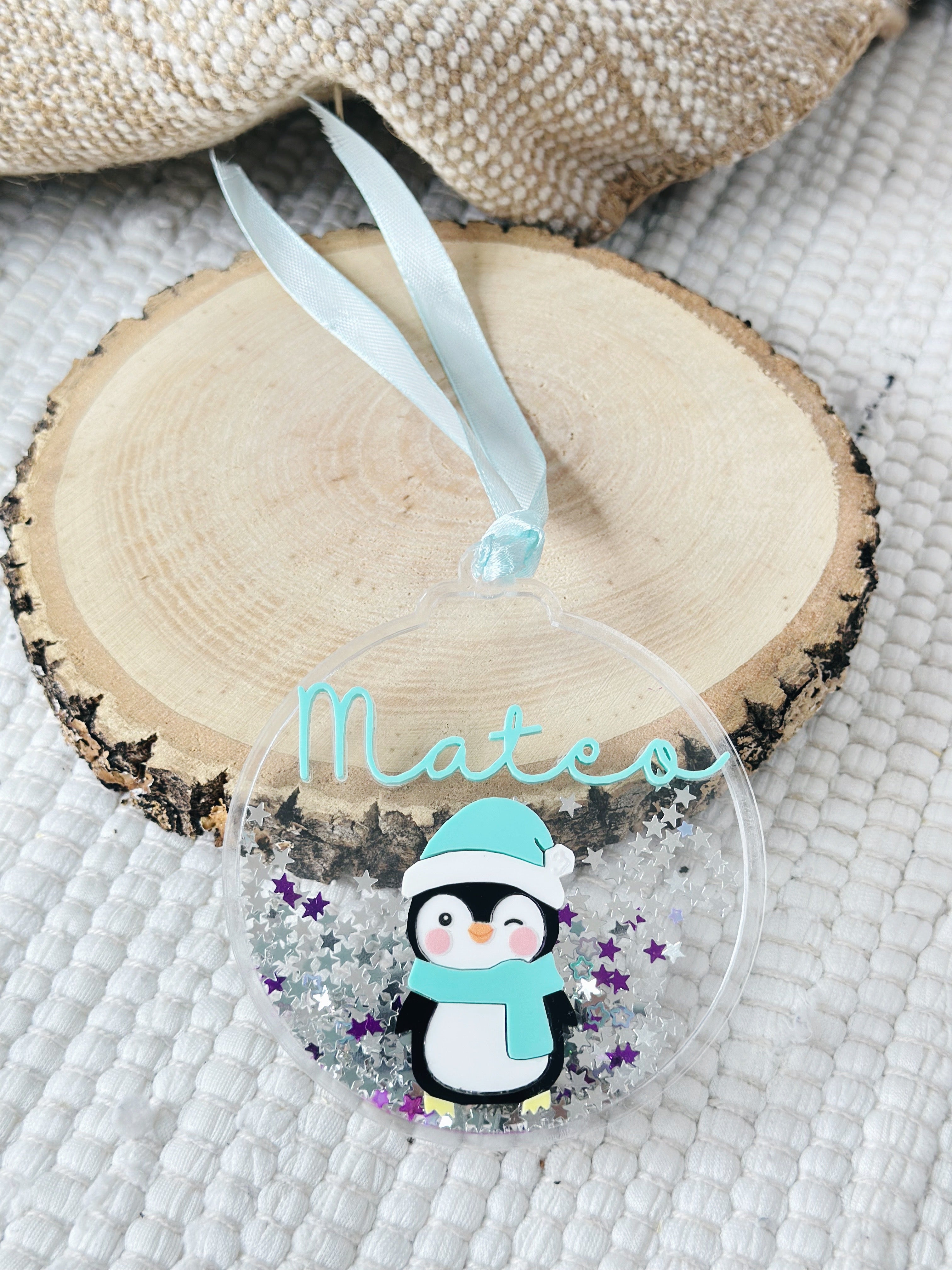 Bola confeti pingüino