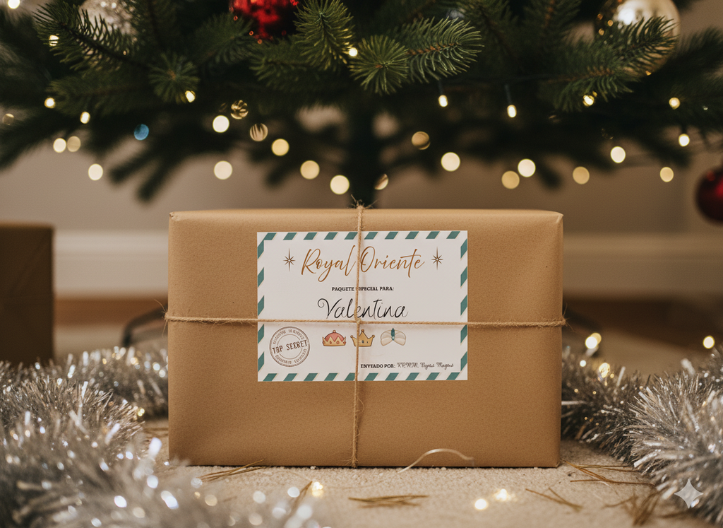 Etiquetas Papa Noel y Reyes Magos