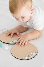 Plaquita Huellas bebé a color