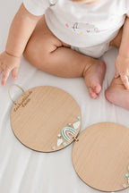 Plaquita Huellas bebé a color