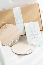 Plaquita Huellas bebé a color